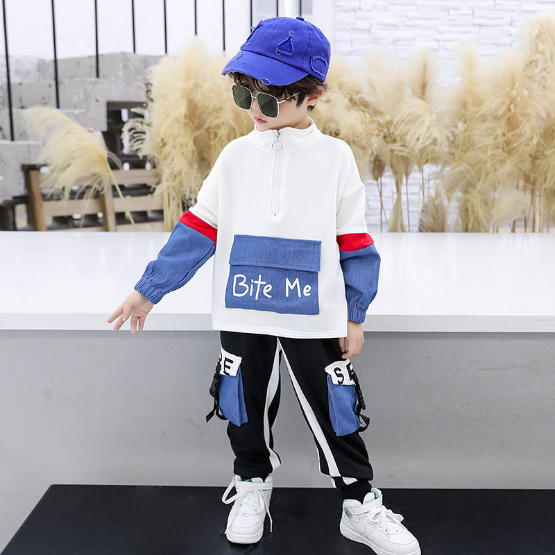 South Korean Children's Clothing Boys 2021 new Children's Leisure Set Spring and Autumn Fashion Han Edition two sets of big children's sports tide