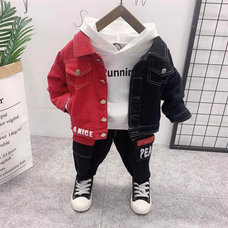 South Korean children's clothing 2022 new winter children suit Korean version fashion baby thickened with three sets of children winter clothing