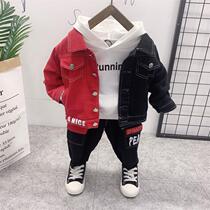 South Korean childrens clothing 2022 new winter childrens clothing Han edition fashion baby thickened with three sets of small and medium childrens winter clothing
