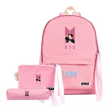 BTS Perimeter Schoolbags Bulletproof Juvenile Ensemble New Qu Dynamite Should Aid Double Shoulder Backpack Skew Satchel Pen Bag Suit