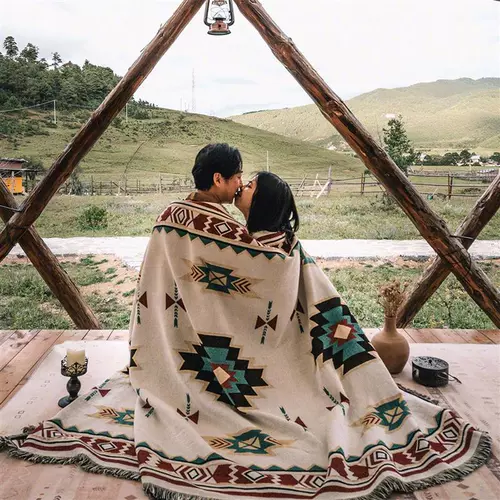 Одеяло, диван, стиль бохо