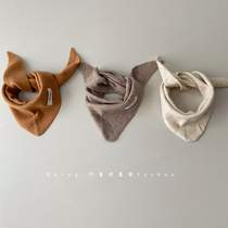 Childrens scarf neck protector for girls in autumn and winter infant baby neck protector boy triangle scarf 2024 new windproof