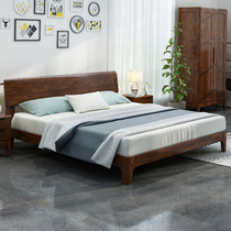 Nordic style furniture 18m double bed master bedroom modern minimalist single bed 15m childrens oak economy bed