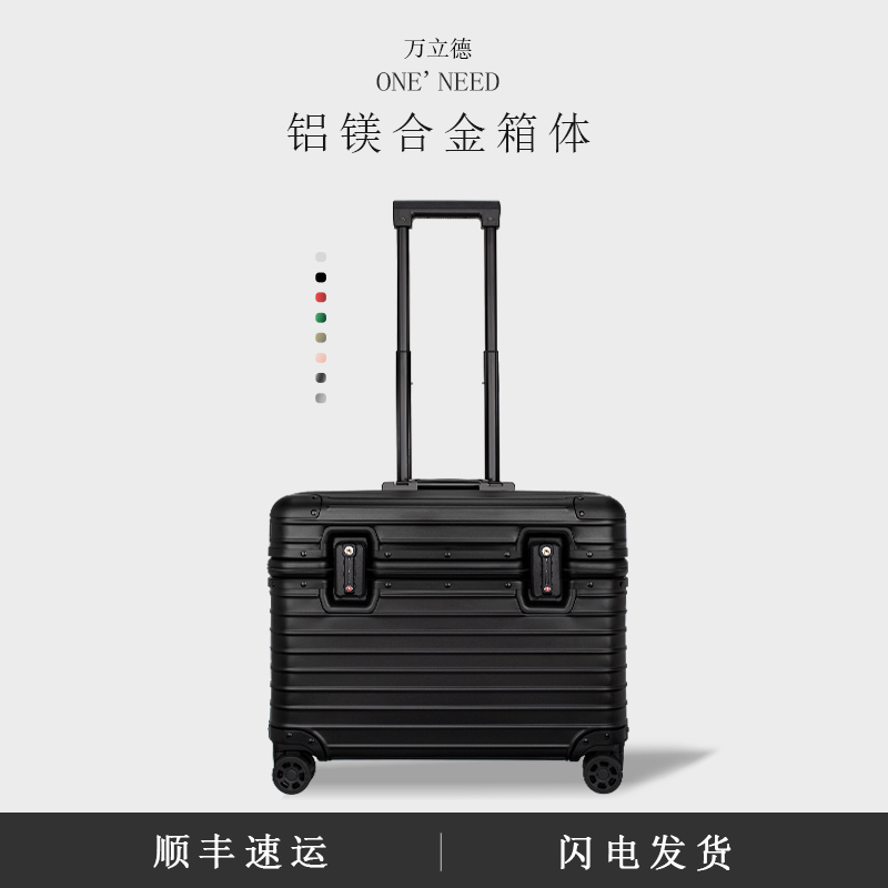 Wanlide Aluminum-Magnesium Alloy Trolley Photography Case Luggage Suitcase for Women and Men Travel Camera Case Universal Wheel Equipment Carry-On Case