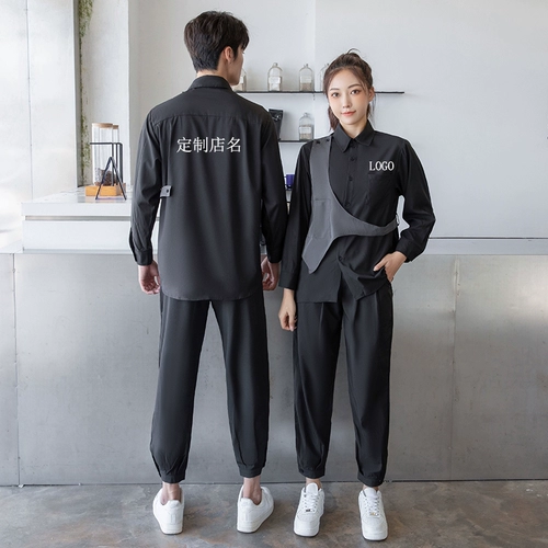 Три -летний магазин три цвета, одежда парикмахерская рабочая одежда одежда для прически стилиста модный рабочий костюм