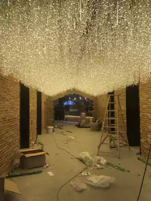 Ice strip waterfall light led lantern flashing light string starry outdoor waterproof curtain water lamp decorative star lamp