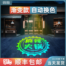 Gradient Advertising Projection Lamp Logo Spotlight Door Head Ground Turn Outdoor Led Custom Pattern Shop Doorway Commercial