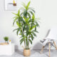 High-End Luxury Artificial Green Plants, Brazilian Wood Indoor Living Room Decoration, Floor-Standing Ornaments, Simulated Fake Green Plants, Potted Landscaping