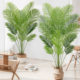 Artificial Green Plant Decoration, Simulated Areca Palm Indoor Potted Plant, Large Floor-Standing Ornament for Living Room, Light Luxury Faux Green Plant