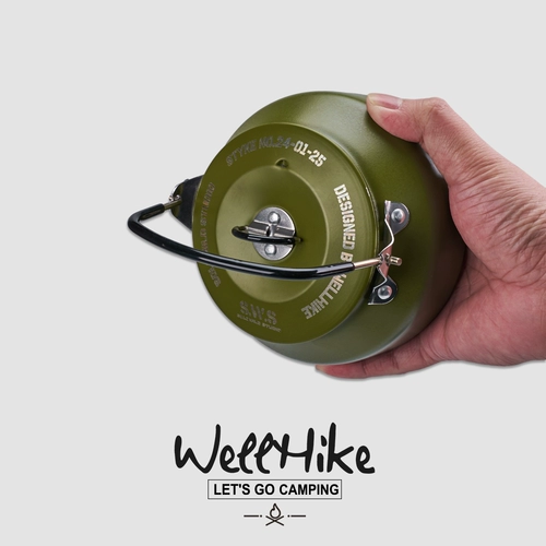 Тактический портативный маленький заварочный чайник для путешествий для кемпинга подходит для пеших прогулок