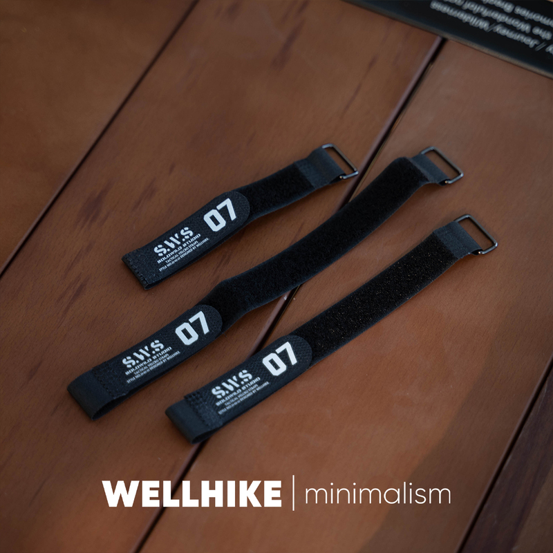 Wellhike Outdoor Sws Tactical Velcro Straps Reverse Buckle Binding Nylon Ground Nails Tent Mat Storage Camping