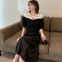 Gentle Winds Dress Woman Summer Retro Style Tea Hysteria Dress Lace with a small black dress (within 5 days