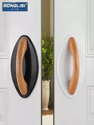 The door handle in the dark glass wardrobe door handle free punch push-pull the drawer sliding door refrigerator glue free adhesive handle