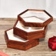 Mahogany jewelry box Blood sandalwood solid wood dressing box Chinese retro treasure box wedding gift ring necklace storage box
