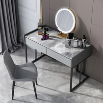 Net red rock board dresser bedroom light extravagant modern minimalist solid wood advanced senses small family style make-up table master bedroom 80cm