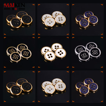 Mccann button shirt cuff buttons metal resin collar button