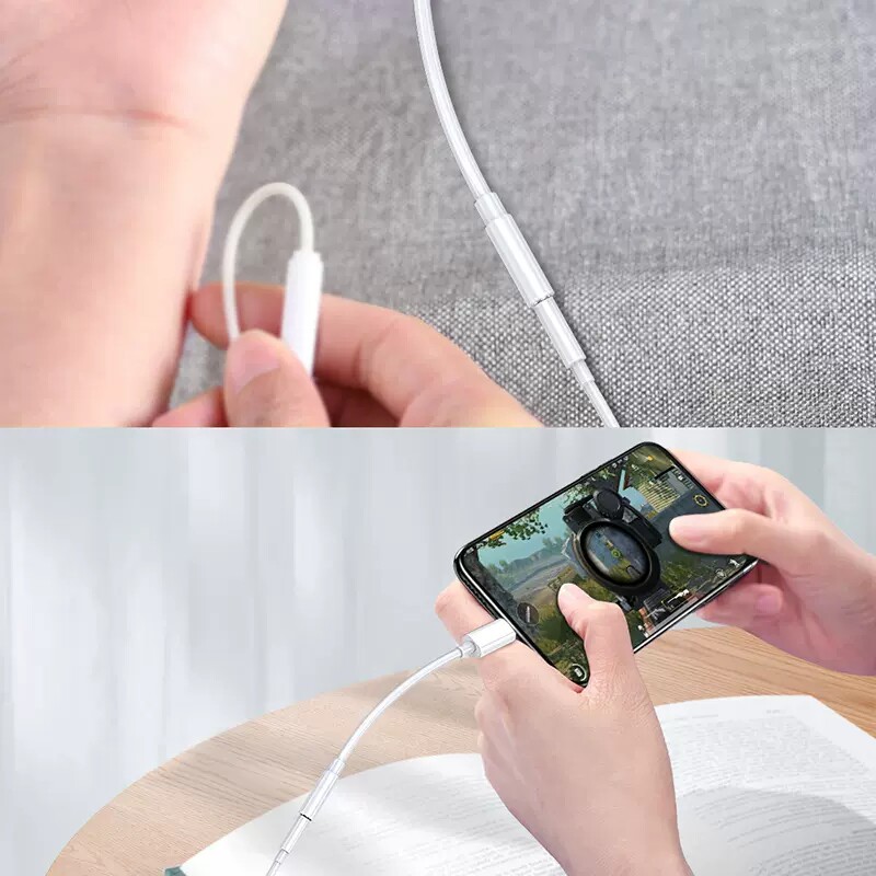 Ailek Is Suitable for Apple 15/16/17, Huawei, and Xiaomi Earphones Adapter, Digital Decoding Type-C Two-In-One Converter, Lightning to 3.5mm Audio Conversion Round Head Interface