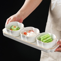 Hotel New Chinese Ceramics Phnom Penh Trig Front Légumes Cold Dish snack (en anglais seulement) Small dish Specialty Parquet Mix Creative Cutlery