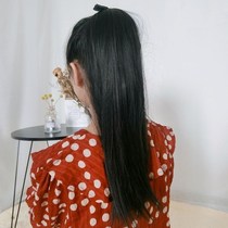Wig female long straight hair ponytail strap medium long ponytail hair hair accessories headgear hair rope head rope