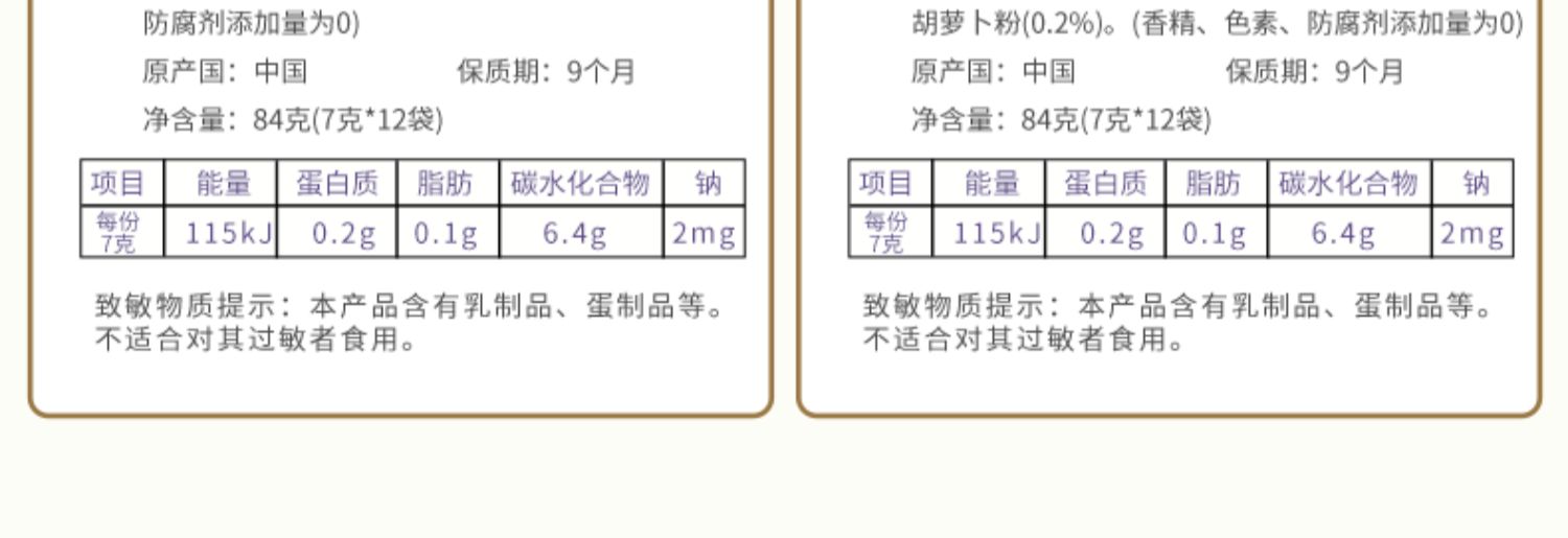 【勝山屋】奶香果蔬儿童早餐零食小馒头