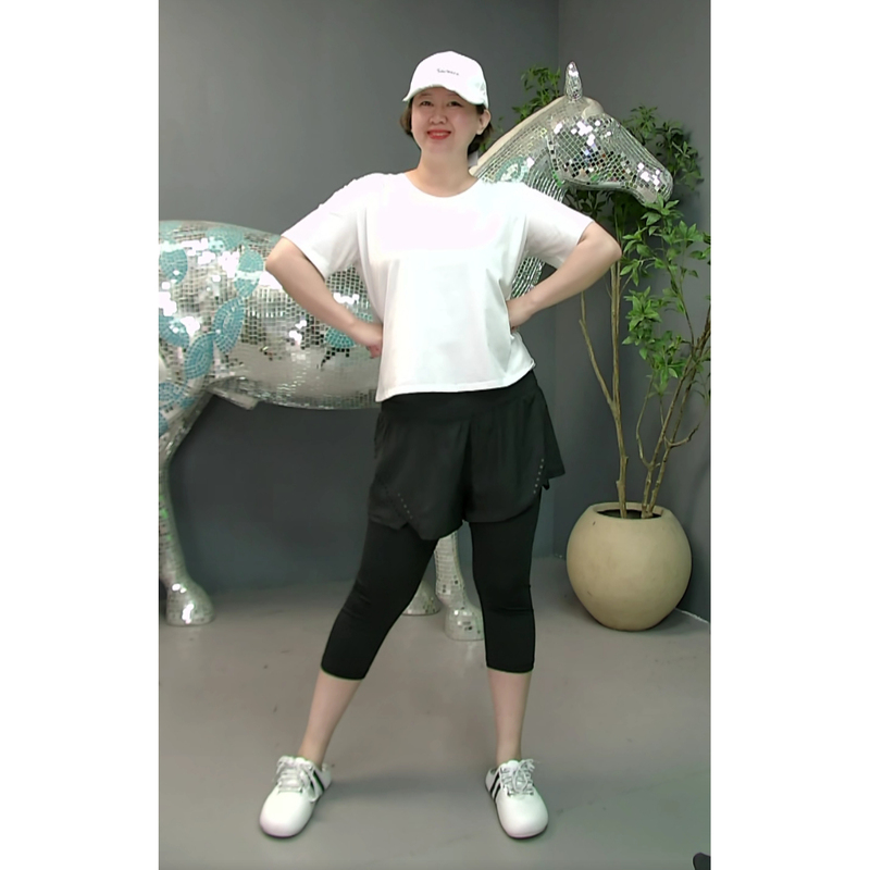 New Style 664 Cropped Pants, Faux Two-Piece Yoga Pants for Women, High-Waisted, Breathable, Slimming, Sports Training Skirt Pants New Style 664 Cropped Pants, Faux Two-Piece Yoga Pants for Women, High-Waisted, Breathable, Slimming, Sports Training Skirt Pants