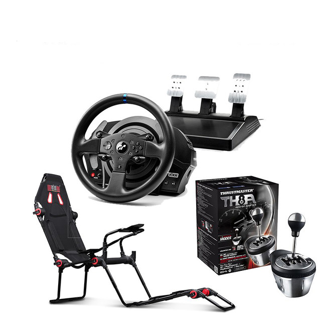 Thrustmaster T300RSGT Force Feedback ເກມ ການຊີ້ນໍາລໍ້ simulator PS4/5 Horizon 4F1 ແຂ່ງລົດລົດເອີຣົບລົດບັນທຸກຝຸ່ນ 4 Ferrari Thrustmaster