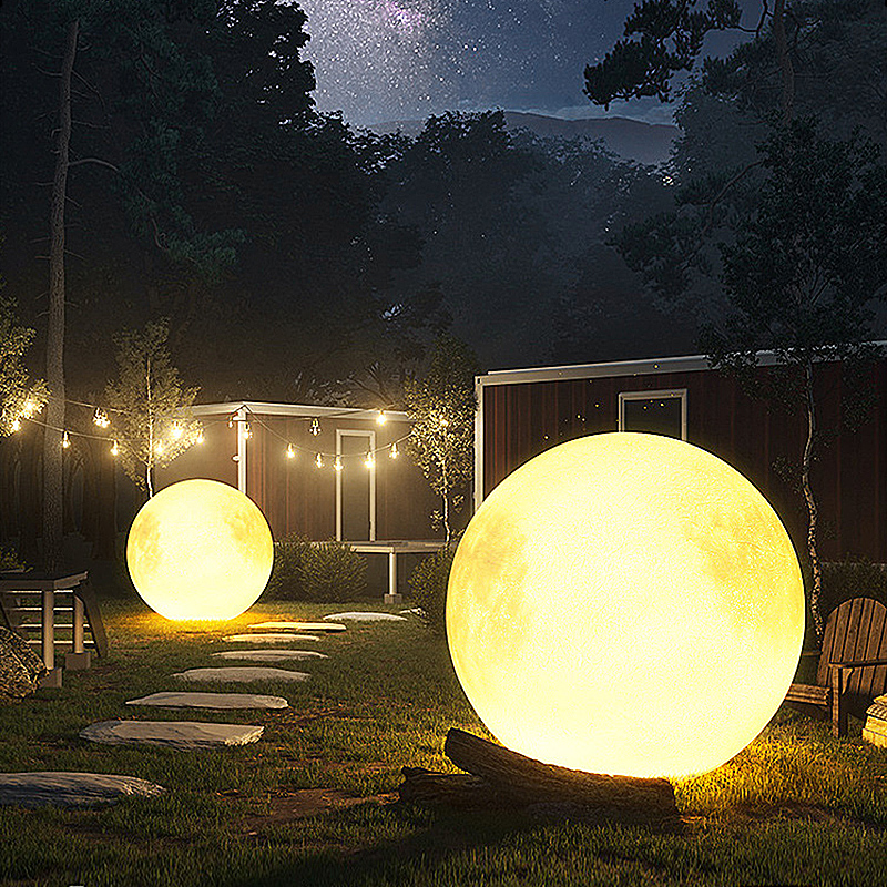 Moon light outdoor waterproof solar moon light landscape courtyard villa garden round ball atmosphere lawn floor light
