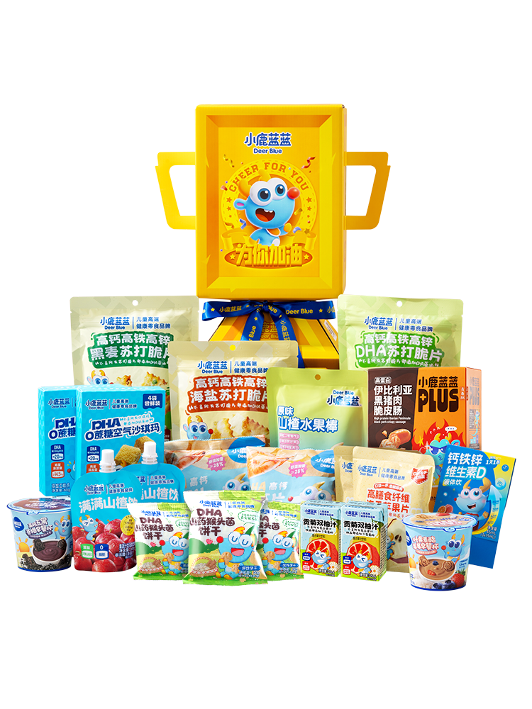 Little Deer Lanlan Perfect Score Trophy Gift Pack Baby Snacks 21-Piece Giant Gift Pack Children's Gift Box for Gifting