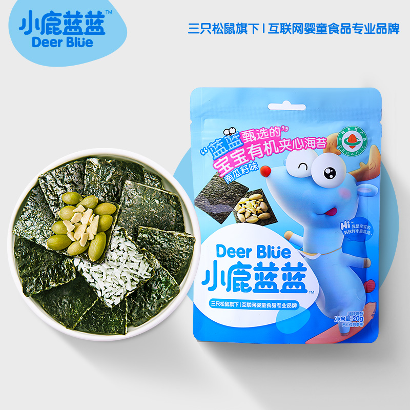 【小鹿蓝蓝】宝宝即食脆片有机夹心海苔