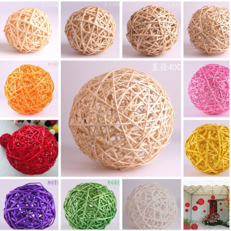 Rattan ball willow ball dry branch decoration ball shopping mall decoration kindergarten school corridor bar hanging photography props decoration