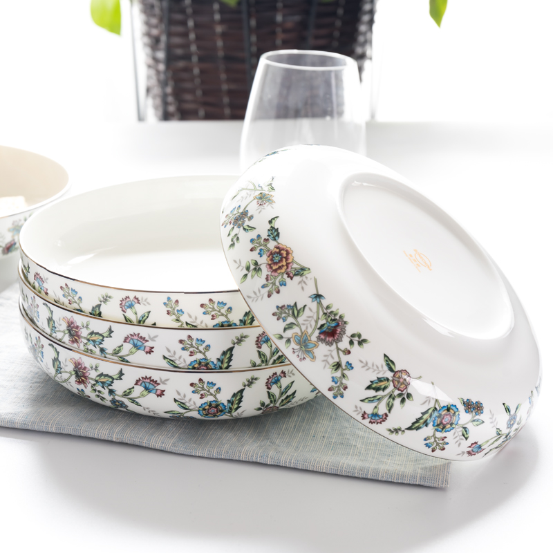 Utsuwa4 only ipads porcelain dish dish soup dish 8 inches nest dish household paella round ceramic plate