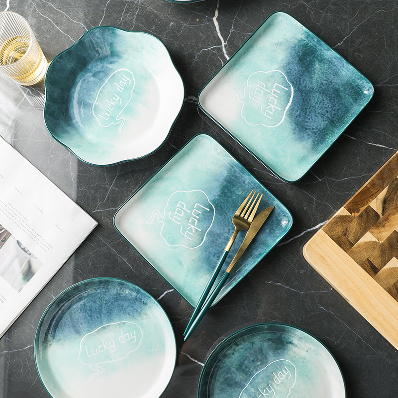 Utsuwa gradient web celebrity hand - made plates creative fruit bowl dish dish dish of household ceramic plate tableware suit
