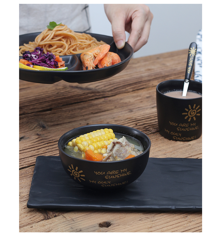 Utsuwa breakfast ceramic plate frame plate reduced fat to reduce weight policy plate disc separator plate tableware three children