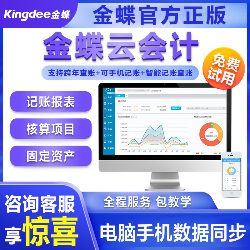 Kingdee Elite Cloud Financial Software Cloud Accounting KIS Agent Bookkeeping Management System Standard Mini Network Edition