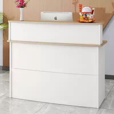 Supermarket bar table small shop clothing store counter company front desk reception desk simple modern cash register counter