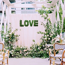 Ins Fengsen Department of Green Plant Letters Wedding LOVE Childrens Birthday BABY Background Decoration Pure Handmade Customization
