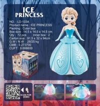 Shivering with the same kind of ice and snow-Princess Esha Princess Universal Dancing with wings Rotation Music light Childrens Toys