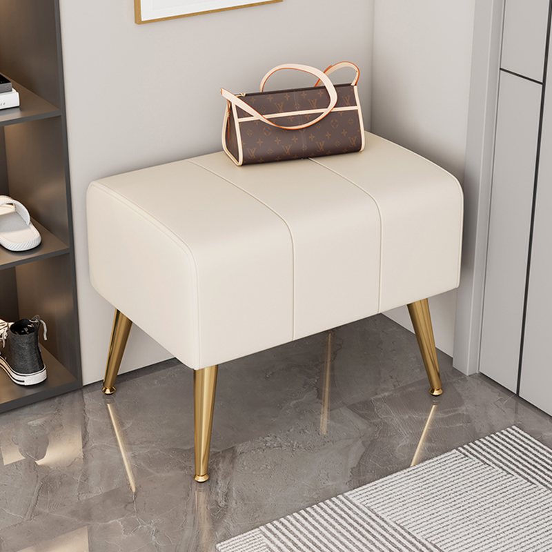 Changing shoes stool light lavish home doorway entrance door ultralight mesh red soft bag sofa stool with shoes in the door short bench strip stool-Taobao