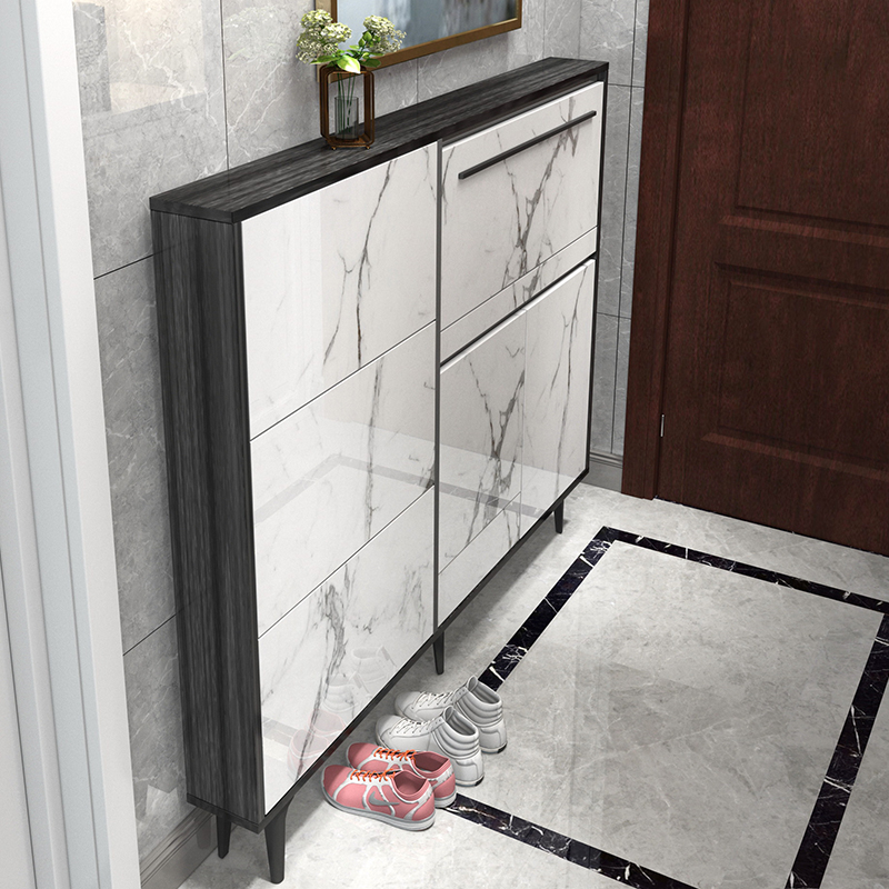 Light luxury narrow and ultra-thin shoe cabinet 15cm home door tipping bucket storage large-capacity space-saving sundries cabinet porch cabinet