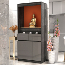 Modern light luxury with door Buddha cabinet the audio deck shrine household room for the Caiqiu tables tailored