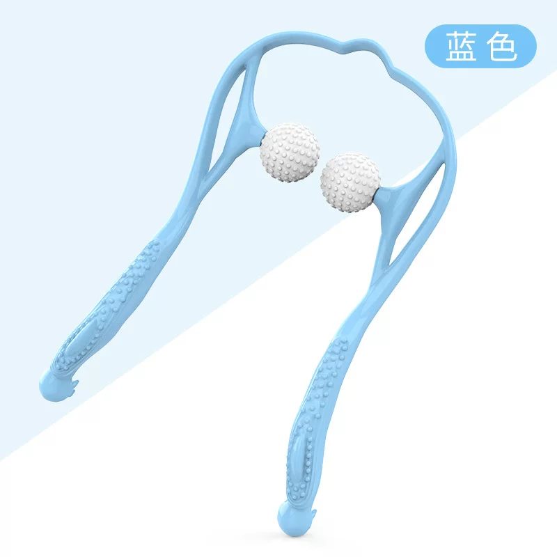 智岚颈部按摩小夹子肩颈滚轮按摩经络家用手持式颈椎按摩器手动夹