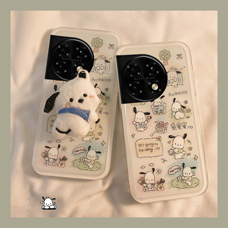 Cute Pacha Dog Suitable for Oppo Oneplus Ac2Pro Mobile Phone Case 2V Cartoon 11 Plush 10 Autumn and Winter 9Rt Girly Heart 1+ Transparent Oneplus with Stand Por Silicone Soft Shell Personalized Creativity