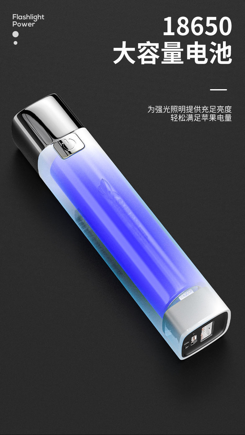 CRISPI 迷你充电 强光手电 IPX6级防水 图8