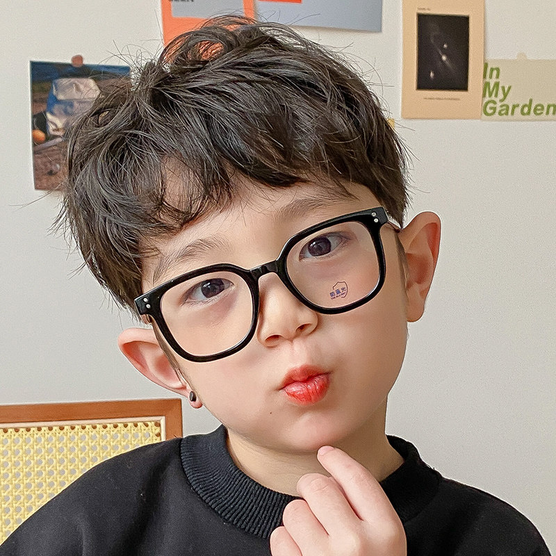 Children's glasses radiation protection Blu-ray male and female flat light fatigue watching mobile phone computer kid students protect their eyes-Taobao