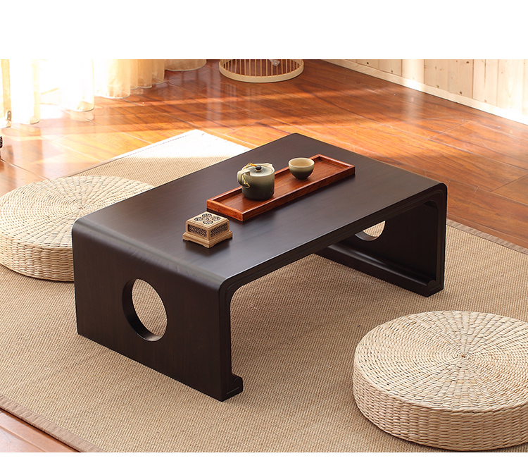 Solid wood tatami coffee table bay window table Chinese Chinese study table simple balcony small tea table Japanese low table Kang table piano table