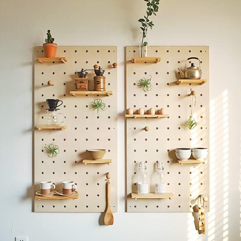 Ornament frame hanging hook plate wall-mounted mini wall floor multilayer shelve hole plate shelve wall hanging partition