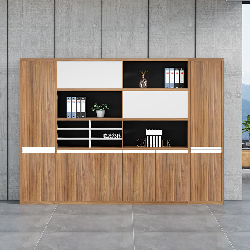 Office cabinet Wooden Information Cabinet Customised Office Cabinet Brief Background Bookcase Locker shelve bookbinding