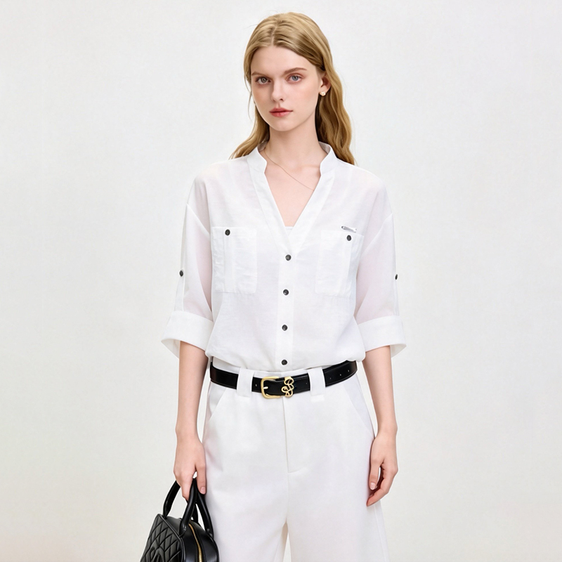 Summer Short-Sleeved Shirts for Women 2026 New Sun-Protective Shirts with a Unique Design Paired with Long Pants for a Complete Summer Outfit