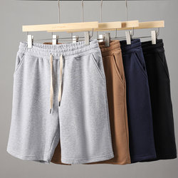 Japanese Style 360g Heavyweight Casual Shorts for Men, Summer Loose Basketball Sports Shorts, Solid Color Five-Point Pants, Trendy Brand