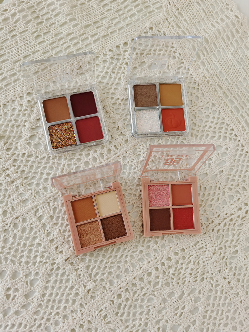 Small crowdwind Germany ins nets red fried chicken fire Pumpkin Carriage Count Milk Tea Moka 4 Color Eye Shadow 4